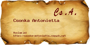 Csonka Antonietta névjegykártya