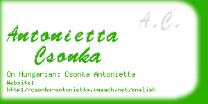 antonietta csonka business card